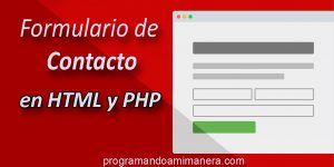 Formulario de contacto en HTML y PHP